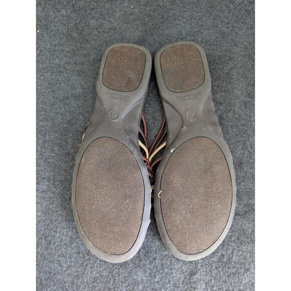 La Cabana Women Sandals Elastic Straps Brown Size 8 Rubber Soles - Picture 4 of 8